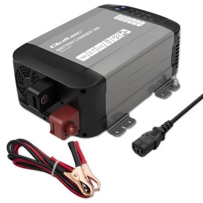 8. Intelligentes Qoltec Monolith-Ladegerät für LiFePO4-, AGM-, GEL- und SLA-Batterien | 10 A | 24 V