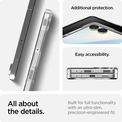 19. Spigen AirSkin Mag MagSafe Case für Samsung Galaxy Z Flip 7 - Klar und Weiß