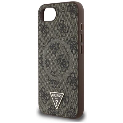 6. Guess 4G Ring Triangle Logo MagSafe iPhone 16e Hülle - Braun