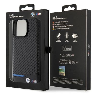 8. BMW Leder-Carbon-Hülle für iPhone 15 Pro Max – schwarz
