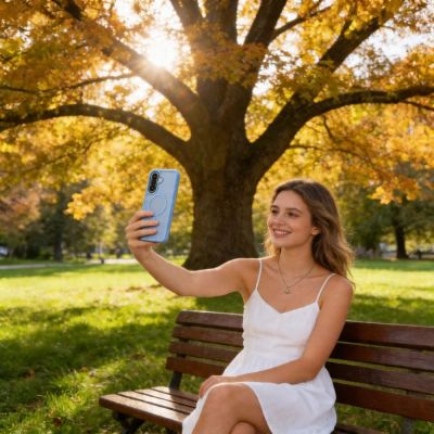 4. Tech-Protect Magmat MagSafe Hülle für Samsung Galaxy A57 5G – Mattblau