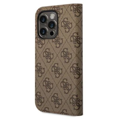 2. Guess GUBKP14XHG4SHW iPhone 14 Pro Max 6,7 "braun / braunes Buch 4G Vintage Gold Logo