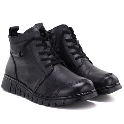 4. Komfortable schwarze Damen-Lederstiefeletten T.Sokolski OL67-1
