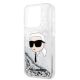 6. Karl Lagerfeld KLHCP14LLNKHCH iPhone 14 Pro 6.1" Silber/Silber Hardcase Glitter Karl Head
