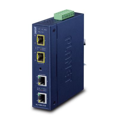 PLANET Industrieller 2-Port-Netzwerkkonverter Blau