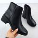 2. Gefütterte Damen-Ankle-Boots mit Blockabsatz, schwarz, Sergio Leone BT25239