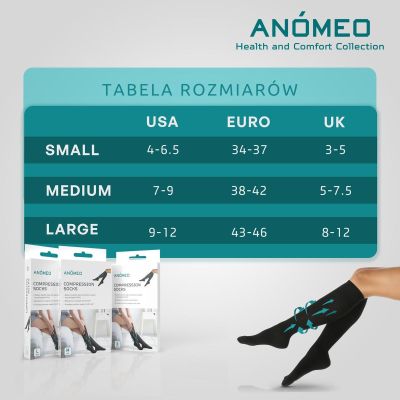 8. KOMPRESSIONSSTRÜMPFE GRÖSSE L ANOMEO