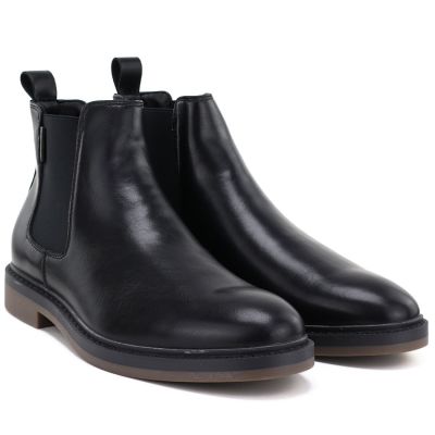 4. Herren-Chelsea-Boots aus Leder, ungefüttert, schwarz, Big Star UU174280