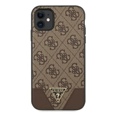 5. Guess 4G Triangle Collection Hülle für iPhone 11 6.1" / Xr 6.1" - Braun