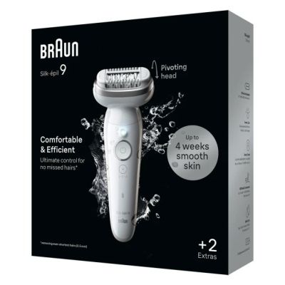 2. BRAUN Silk-épil 9-011 3D IPL Epilierer, Nass- und Trockenepilation, Weiß, Gold