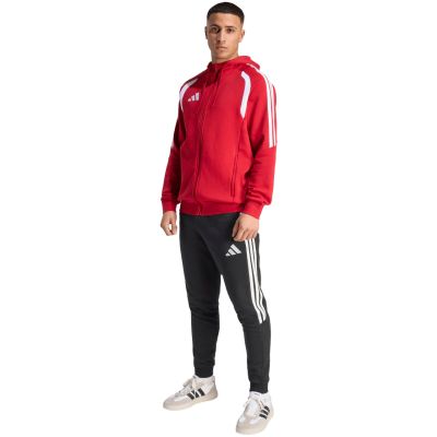 6. adidas Tiro 26 League Sweatshirt-Kapuzenpullover mit durchgehendem Reißverschluss für Herren, rot, KF9106