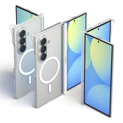 5. Spigen AirSkin Zero MagFit MagSafe Hülle für Samsung Galaxy Z Fold 8 Ultra – Transparent und Weiß