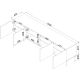 3. 4D-TV-Schrank PALAZZO BIS 201x40x60 weiß matt