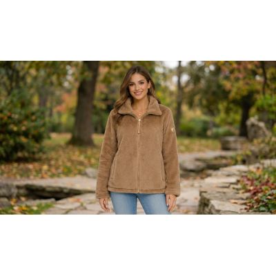 7. Damen-Fleecejacke Geographical Norway TOFURE TAUPE DB LADY 0124 (WZ8151F/GN-TAUPE)
