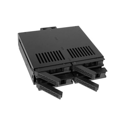 Icy Dock MB324SP-B, 0 TB, Serial ATA, Serial ATA II, Serial ATA III, Serial Attached SCSI (SAS), 440 g, Desktop
