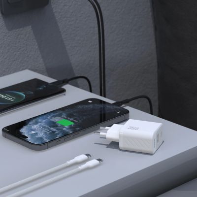 4. Dudao A27 Max 35W GaN Wandladegerät - Weiß
