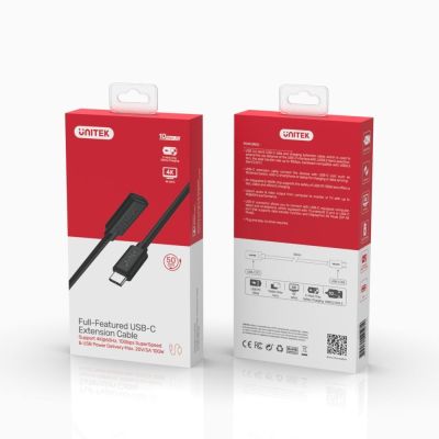 4. UNITEK USB-C-Verlängerungskabel 10 Gbit/s 4K 60 Hz PD 20 V/5 A