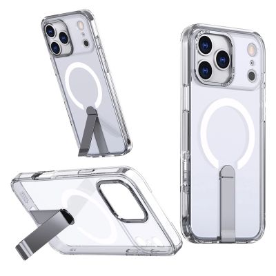 3. Hybrid Armor X Hülle für iPhone 17 Pro Max mit Ständer, kompatibel mit MagSafe - Transparent