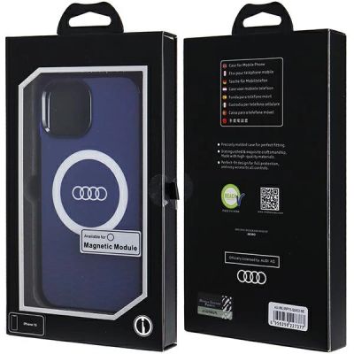 7. Audi IML Big Logo MagSafe Hülle für iPhone 15 / 14 / 13 - blau