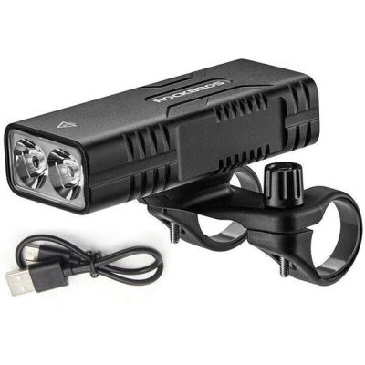 2. Fahrradlampe Rockbros 24310002001, 850 lm, mit Powerbank-Funktion + USB-C-auf-USB-A-Kabel – schwarz