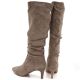 5. Niedrige Stiefeletten aus gefüttertem Wildleder in Beige, Sergio Leone KZ-28