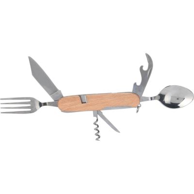 13. Überlebensset, Touristen-Taschenmesser 8in1, Holz