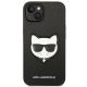 3. Karl Lagerfeld Saffiano Choupette Head Patch Case für iPhone 14 Plus – Schwarz