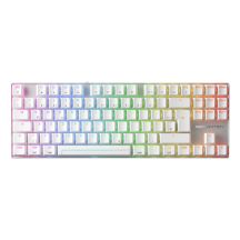 CHERRY MX 8.2 Pro TMR Kabellose Gaming-Tastatur USB + RF + Bluetooth QWERTZ, Deutschsilber, Weiß