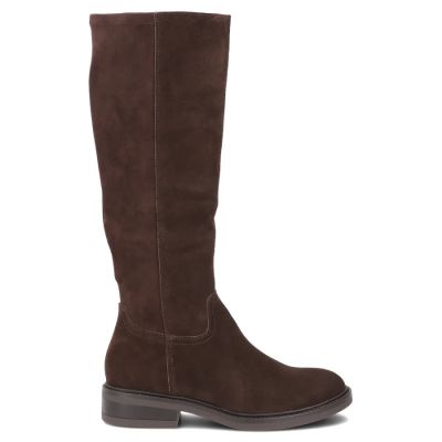 Braune Lederstiefel mit Stretch Filippo DKZ8222