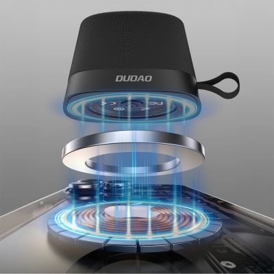 2. Dudao Y20 Kabelloser Lautsprecher mit Magnethalterung, Bluetooth 5.3 – Schwarz
