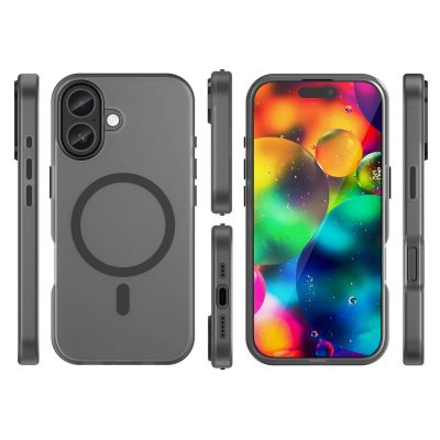 3. Magnetische Schleifhülle für iPhone 17, kompatibel mit MagSafe – Mattschwarz