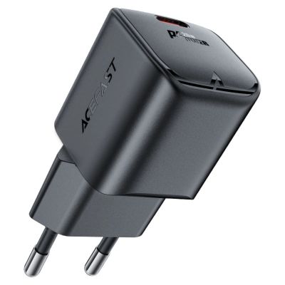 5. Acefast A73 Mini PD 20W GaN USB-C Wandladegerät – Schwarz