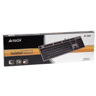 6. A4 TECH KV-300H Membrantastatur A4TKLA39976 (USB 2.0; (US); schwarz)