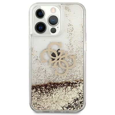 3. Guess 4G Big Liquid Glitter Case für iPhone 13 Pro Max 6,7" - Gold