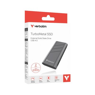 Verbatim TurboMetal SSD USB4 2 TB USB Typ-C USB4 Gen 2x2 Silber
