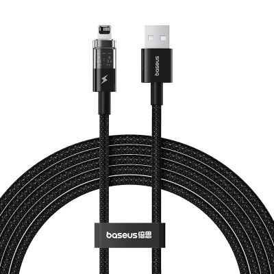 6. Baseus Gem USB Typ A auf iPhone 2,4A Kabel (Schwarz)