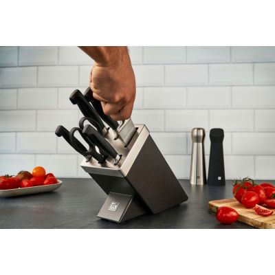 7. ZWILLING Four Star 35148-507-0 Selbstschärfendes Messerset, 7-teilig, Grau