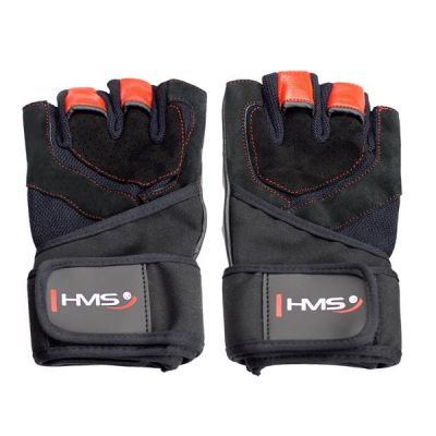 25. Schwarz/Rot HMS RST01 Gym Handschuhe Größe XL