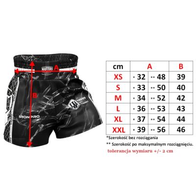 6. MASTERS ST-MARBLE Trainingsshorts schwarz
