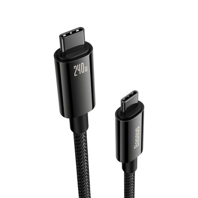 2. Baseus Wolfram Gold CAWJ040201 USB-C-Kabel (480 Mbit/s, 240 W, 3 m, Schwarz)