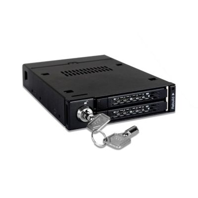 6. IcyDock Montageplatte 2x6,3cm SATAI-III in 1x3,5" RAID-Steuerung