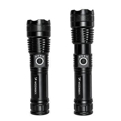 3. Wozinsky WLT-15W 15W 1500lm CREE IP65 Taktische Taschenlampe mit einstellbarem Lichtkegel - Schwarz