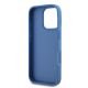 7. Guess Umhängetasche aus Leder mit Metall-Logo und Strass für iPhone 16 Pro – Blau