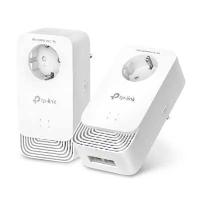 2. Powerline-Netzwerkadapter TP-Link PG2400P KIT, 1428 Mbit/s, kabelgebundenes LAN, Weiß, 2 Stück