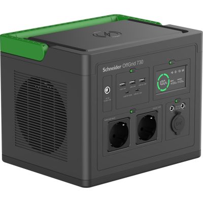 10. Tragbare Powerstation APC OffGrid 730, 738 Wh Lithium-Ionen, LCD, 2 CEE 7/3 Schuko-Steckdosen, Sinuswelle, 3 USB-A, 2 USB-C, kabelloses Ladegerät