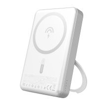 Dudao K28 10000 mAh PD 22,5 W MagSafe Powerbank mit Metallgehäuse und Ringständer - Silber