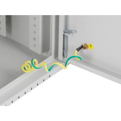 13. Lanberg Rack-Schrank, Wandmontage, 19" 4U+3U, 540x200, flaches Profil, grau (montiert)