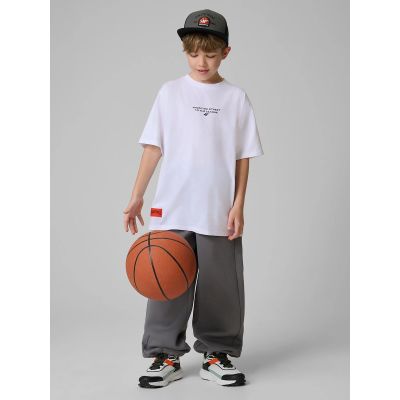 4. Locker geschnittenes Jungen-T-Shirt mit Aufdruck 4F 4FJRSS26TTSHM3835-10S