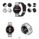 2. GIEWONT Vertex SmartCall GW450-5 Smartwatch in Silber/Carbonleder