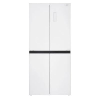 Kühlschrank mit Gefrierfach unten, mehreren Türen, NoFrost-Funktion, MPM-434-SBF-08, weißes Glas